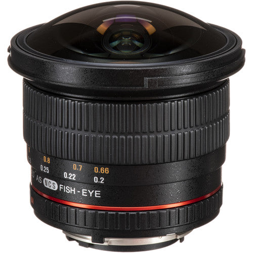 Samyang 12mm f/2.8 ED AS NCS Fisheye para Nikon F Montura con AE Chip y Parasol removible