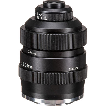 Mitakon Zhongyi 20mm f2 Lente Macro Super 4.5x para FUJIFILM X metalica manual