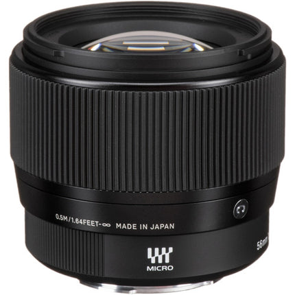 Sigma 56mm f1.4 DC DN Lente Micro Cuatro Tercios Diafragma 9 Palas Sellado Climático