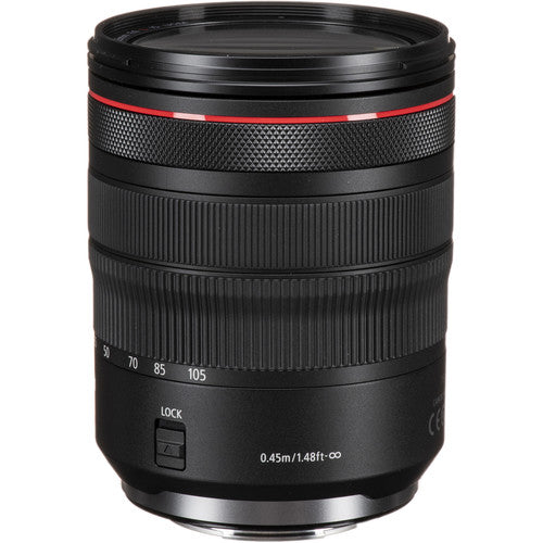 Objetivo Canon RF 24-105mm f/4 L IS USM Lente con estabilizador y diafragma redondeado 9 hojas