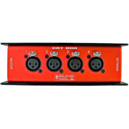 SoundTools Cat Box FX Caja de Escenario XLR Femenina 4 Canales con Conectores EtherCON