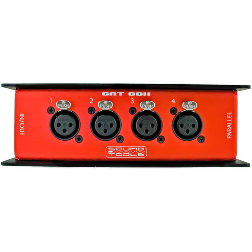 SoundTools Cat Box FX Caja de Escenario XLR Femenina 4 Canales con Conectores EtherCON