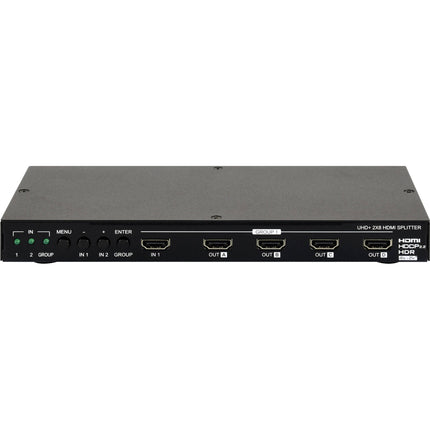A-Neuvideo 2 x 8 Divisor Escalador HDMI 4K UHD 8 Salidas 2 Entradas