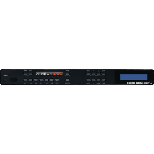 A-Neuvideo 6 x 2 HDR 4K HDMI Matriz con Control Remoto IR