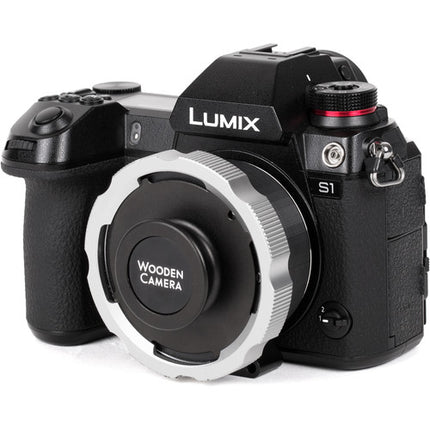 Wooden Camera Pro Adaptador para Montura ARRI PL a Leica L con Ajuste de Distancia y Soporte Universal