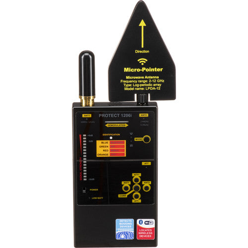 KJB Security Products Detector de Señal Inalámbrica RF 20 Horas Batería