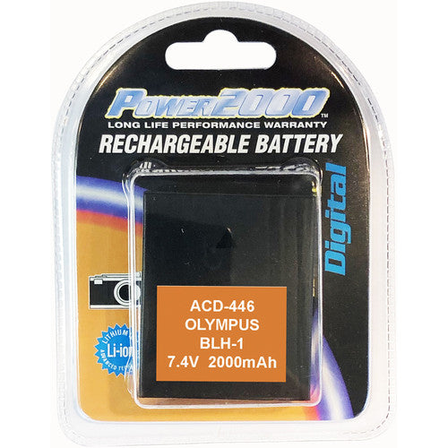 Power2000 BLH-1 batería recargable Li-Ion 7.4V 2000mAh 14.8Wh para Olympus OM-D E-M1 Mark II