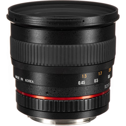 Rokinon 50mm f1.4 AS IF UMC Objetivo para Canon EF Montura con Funda y Parasol desmontable