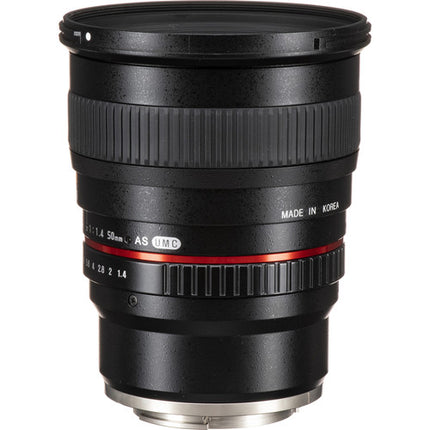 Rokinon 50mm f1.4 AS IF UMC Lente para Sony E-mount Apertura f1.4-22 y Filtro 77mm