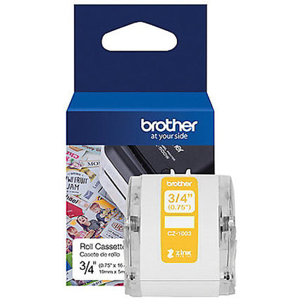 Brother Label Roll 3/4 pulg x 16.4 pies para impresora VC-500W resistente agua