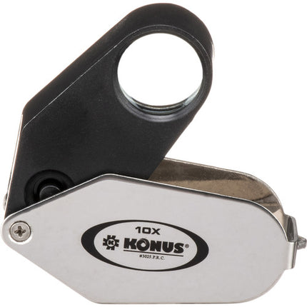 Konus 3025 Lupa para Tela 10x con Luz LED y Diseño Plegable