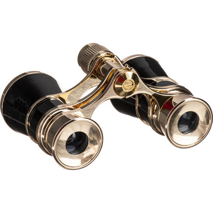 LaScala Optics 3x25 Prismáticos para Ópera Ángulo 11.2° Negro Oro