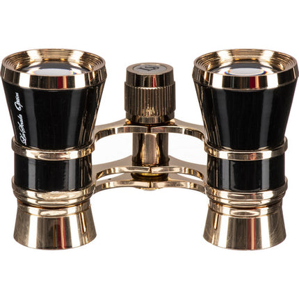 LaScala Optics 3x25 Prismáticos para Ópera Ángulo 11.2° Negro Oro