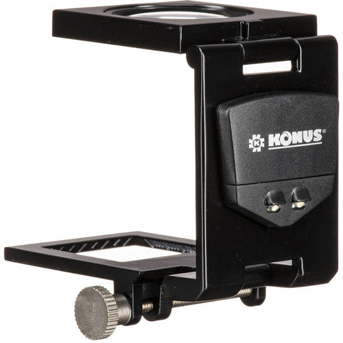 Konus 3055 Probador de Tela 12x Compacto con Lente de Vidrio y Cuerpo Metálico Plata