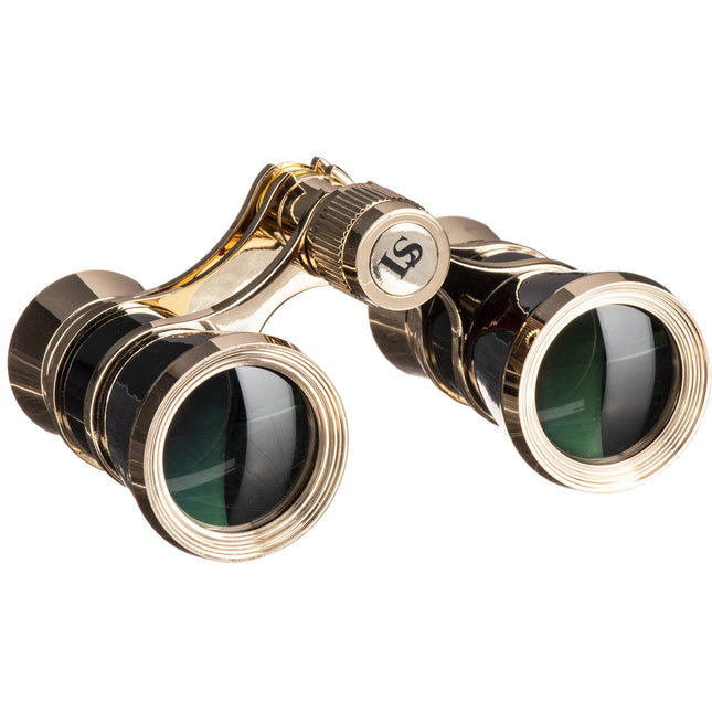 LaScala Optics 3x25 Prismáticos para Ópera Ángulo 11.2° Negro Oro