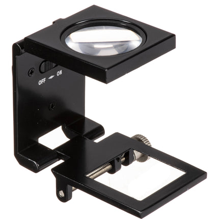 Konus 3055 Probador de Tela 12x Compacto con Lente de Vidrio y Cuerpo Metálico Plata