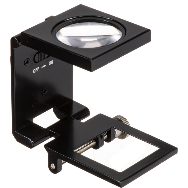 Konus 3055 Probador de Tela 12x Compacto con Lente de Vidrio y Cuerpo Metálico Plata