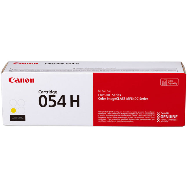 Cartucho de tóner amarillo Canon 054 alta capacidad para impresoras color LaserJet LBP622Cdw y MF644Cdw