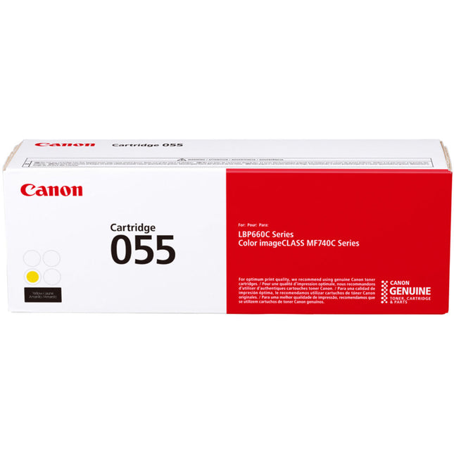 Canon 055 Toner Amarillo Capacidad Estándar para impresoras MF743Cdw y MF741Cdw