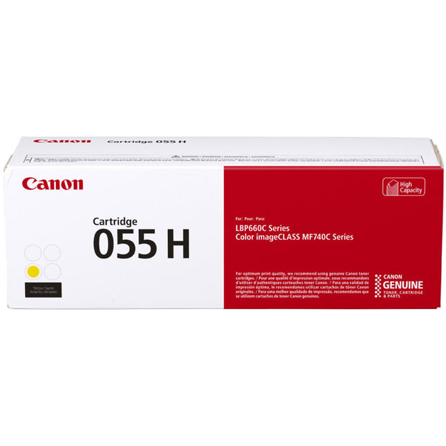 Tóner Amarillo Canon 055 Alta Capacidad para Impresoras Láser MF743Cdw y MF741Cdw