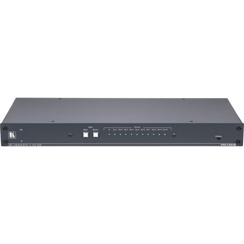Kramer VM-10H2 Amplificador de Distribución HDMI 1x10 4K 60 Hz HDR10 Rack 1RU
