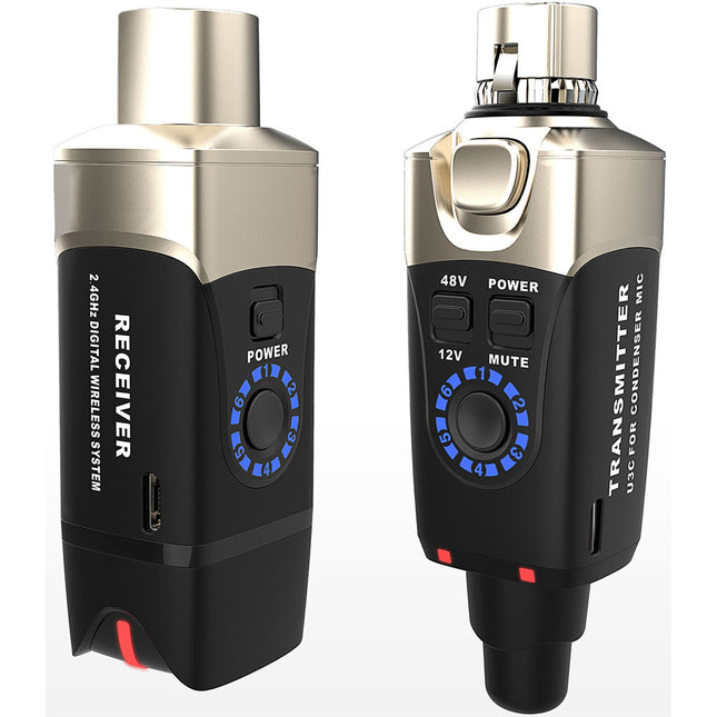 Xvive Audio U3C Sistema Inalámbrico Plug-On para Micrófonos Condensador 24 Bit 48 kHz 90 Pies Alcance