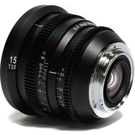 SLR Magic MicroPrime Cine 15mm T3.5 Lente para Fuji X con Montura y Filtro 82mm