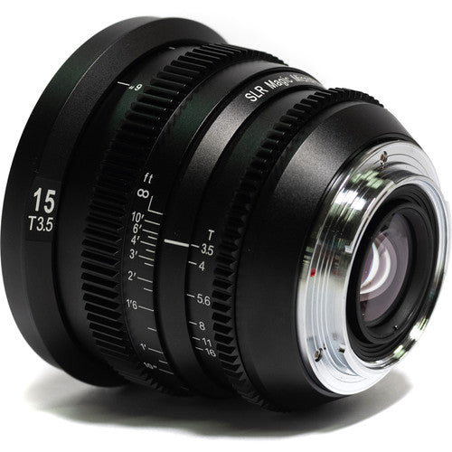 SLR Magic MicroPrime Cine 15mm T3.5 Lente para Fuji X con Montura y Filtro 82mm