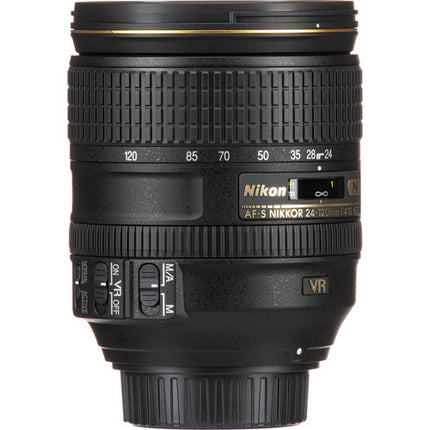 Nikon AF-S NIKKOR 24-120mm f/4G ED VR Lente con estabilizador 77mm