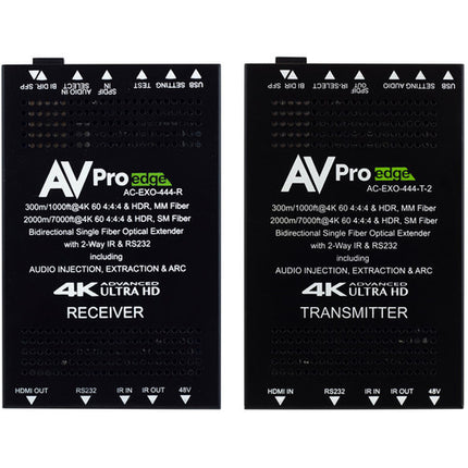 AVPro Edge 4K 4:4:4 Kit Extensor HDMI Fibra Óptica 18 Gb/s 60p 4K