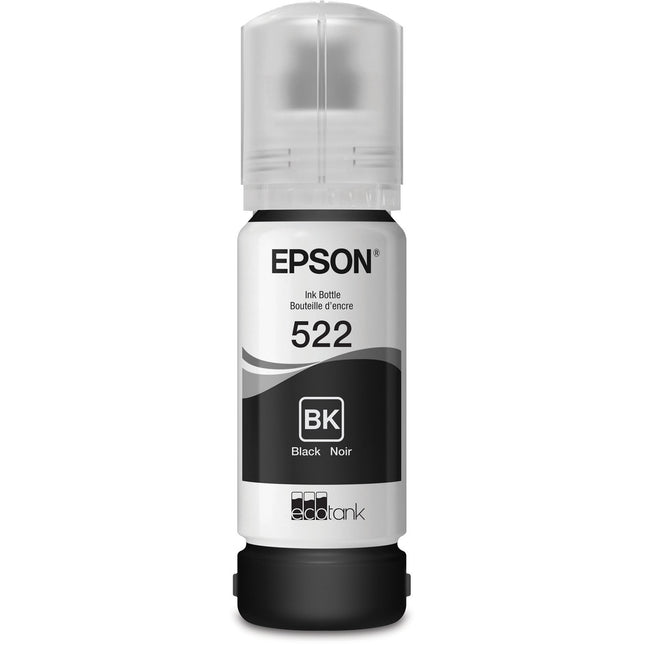 Epson T522 Botella de Tinta Negra 65mL para Impresora Supertanque ET-2720