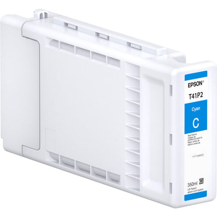 Cartucho de tinta cian Epson UltraChrome XD2 T41P 350mL para impresoras de gran formato SureColor T3470 T5470
