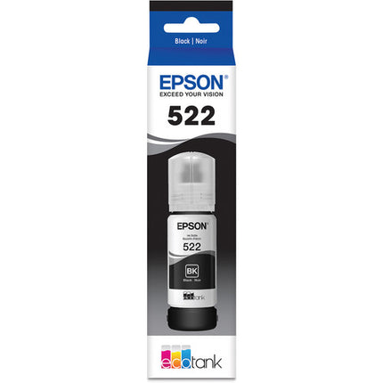 Epson T522 Botella de Tinta Negra 65mL para Impresora Supertanque ET-2720