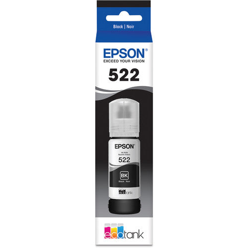 Epson T522 Botella de Tinta Negra 65mL para Impresora Supertanque ET-2720