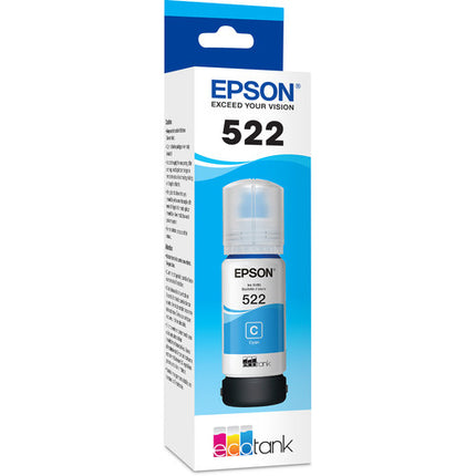 Epson T522 Botella de Tinta Cian 65mL para Impresora EcoTank ET-2720