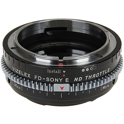 FotodioX Vizelex Adaptador de Montura ND Variable 2 a 8 Stops para Lentes Canon FD a Sony E