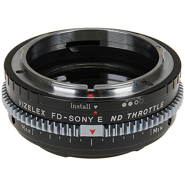 FotodioX Vizelex Adaptador de Montura ND Variable 2 a 8 Stops para Lentes Canon FD a Sony E