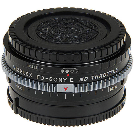 FotodioX Vizelex Adaptador de Montura ND Variable 2 a 8 Stops para Lentes Canon FD a Sony E