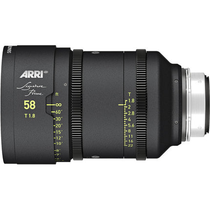 ARRI Signature Prime 58mm T1.8 Lens Lente Cine 11-Blade Iris Magnesio