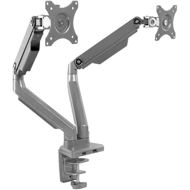Mount-It! MI-2762 Soporte de Escritorio para Dos Monitores 13-32" con Puertos USB Integrados