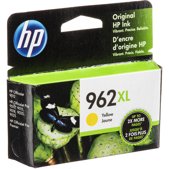 Cartucho de tinta amarilla original HP 962XL alto rendimiento para OfficeJet Pro 9015 y 9025