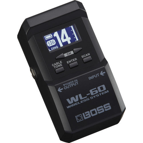 BOSS WL-60 Sistema inalámbrico 2.4 GHz para guitarra y bajo con 65' alcance y 14 canales