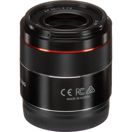 Samyang AF 45mm f1.8 FE Lente para Sony E Full Frame F22
