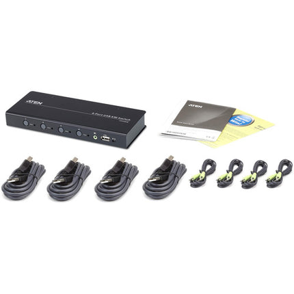 ATEN Switch USB Boundless KM 4 Puertos Control Ratón Teclado y Audio