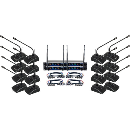 VocoPro Sistema de Conferencia Inalámbrico UHF Digital 16 Canales 900 MHz 200 pies alcance