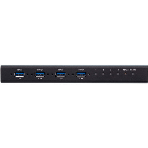 ATEN 4 x 4 USB 3.1 Gen-1 Hub Industrial con selector remoto y puerto rs-422