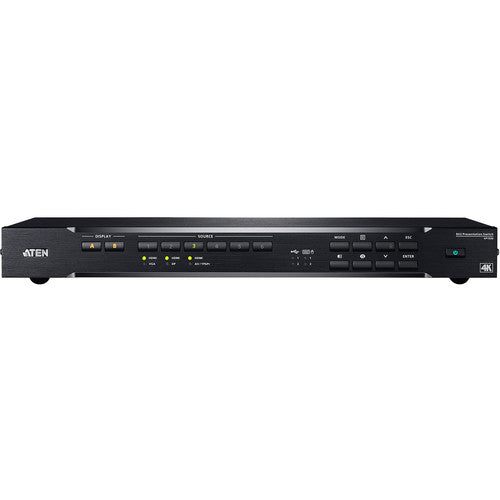 ATEN 9 x 2 Matrix de Presentación 4K 6 HDMI 3 Combo 2 Salidas HDMI