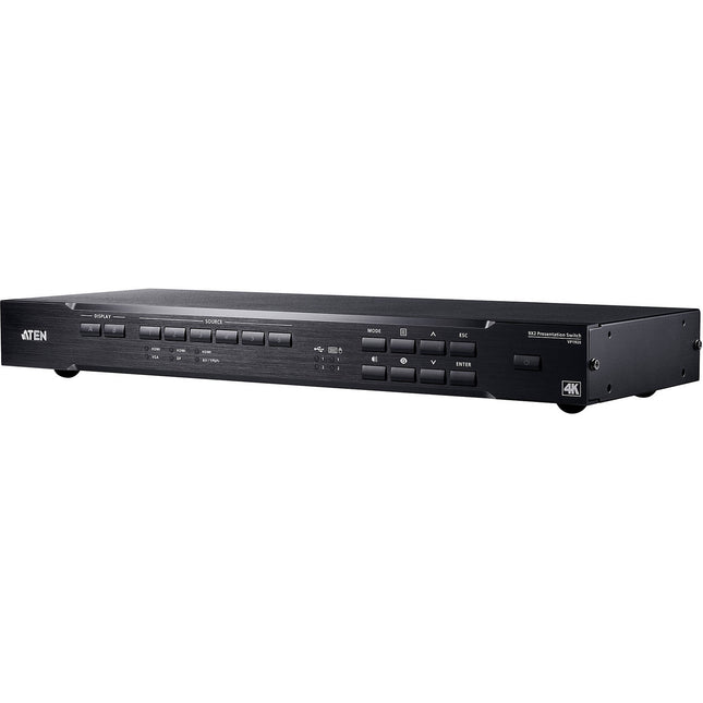 ATEN 9 x 2 Matrix de Presentación 4K 6 HDMI 3 Combo 2 Salidas HDMI