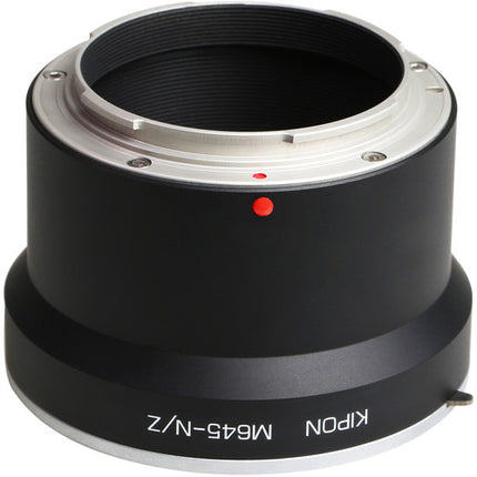 Adaptador KIPON Mamiya 645 a Nikon Z Foco Infinito Aluminio y Latón