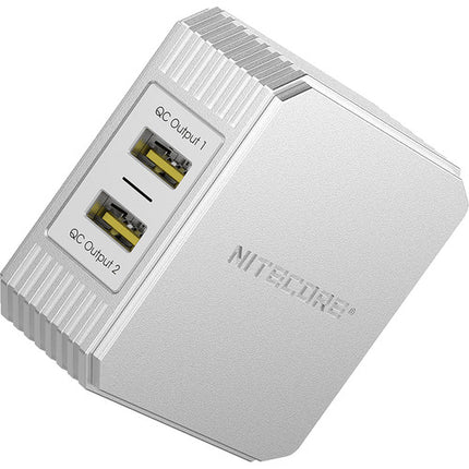 Cargador de Pared Nitecore UA42Q 36W 2 Puertos USB con Quick Charge 3.0